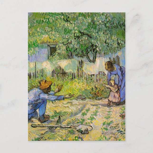 First Steps (after Millet) by Vincent van Gogh Postcard (Front)