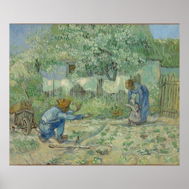 First Steps, After Millet by Vincent Van Gogh Poster (Front)