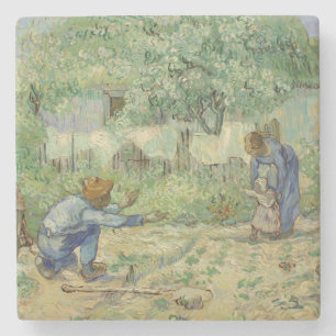 First Steps after Millet by Vincent Van Gogh Stone Coaster