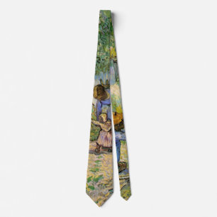 First Steps (after Millet) by Vincent van Gogh Tie