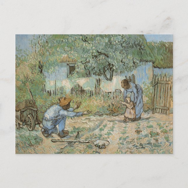 First Steps (after Millet) Van Gogh Fine Art Postcard (Front)