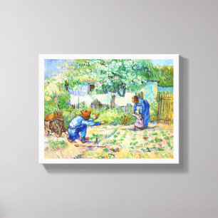 First Steps (after Millet) Vincent van Gogh art Canvas Print