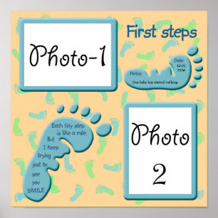 First steps - Baby Boy Poster