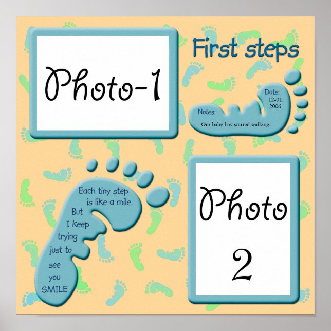 First steps - Baby Boy Poster (Front)
