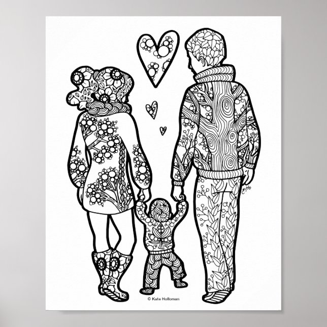 First Steps - Mum Life / Parenthood Art Print (Front)