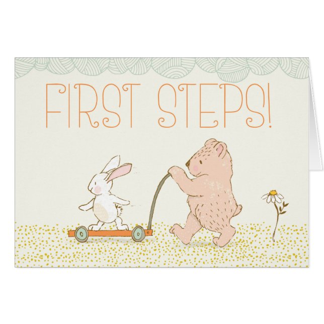 First Steps Walking Bear and Rabbit (Front Horizontal)
