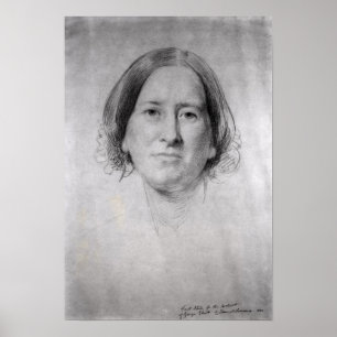 First Study for the Portrait of George Eliot Poster