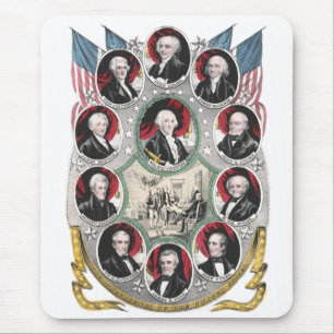 First Ten Presidents of the United States Mouse Mat