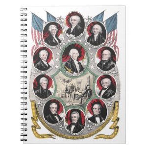 First Ten Presidents of the United States Notebook