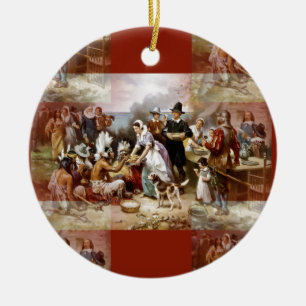 first thanksgiving ceramic tree decoration