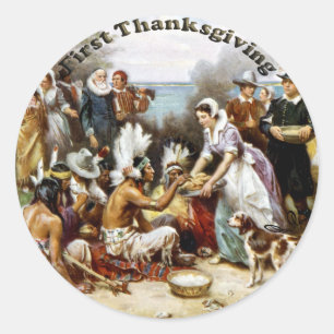 First Thanksgiving Classic Round Sticker