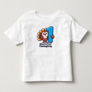 First Thanksgiving Customised Cute Turkey Toddler T-Shirt