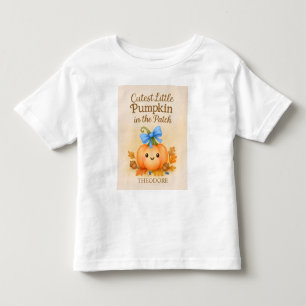 First Thanksgiving for Baby Boy with Pumpkin Toddler T-Shirt