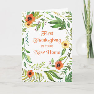 First Thanksgiving in Your New Home Wreath Card