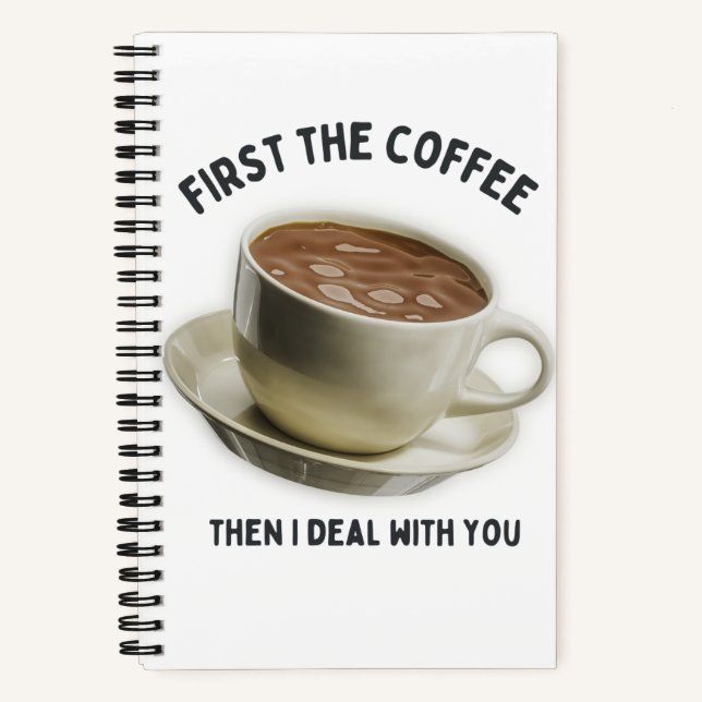 First The Coffee Journal/Devotional Notebook (Front)