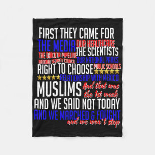 First They Came For Shirt Science Civil Rights Res Fleece Blanket