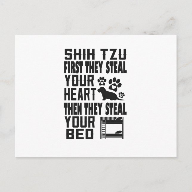 first they steal your heart then your bed postcard (Front)