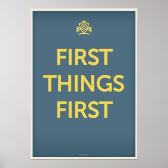 First Things First Poster (Front)