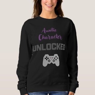 First-Time Aunt: Auntie Character Unlocked Sweatshirt