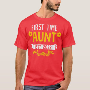 First Time Aunt Est 2022 Pregnancy Announcement Fo T-Shirt