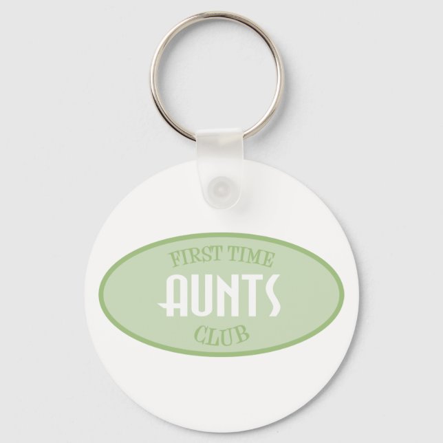 First Time Aunts Club (Green) Key Ring (Front)