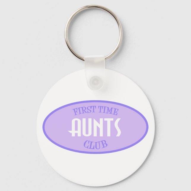 First Time Aunts Club (Purple) Key Ring (Front)