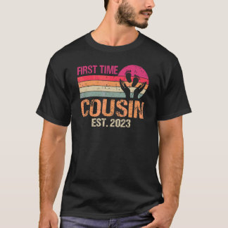 First Time Cousin 2023 Vintage Father's Day T-Shirt