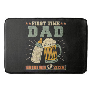 First Time Dad 2026 Expecting Baby Funny Bath Mat