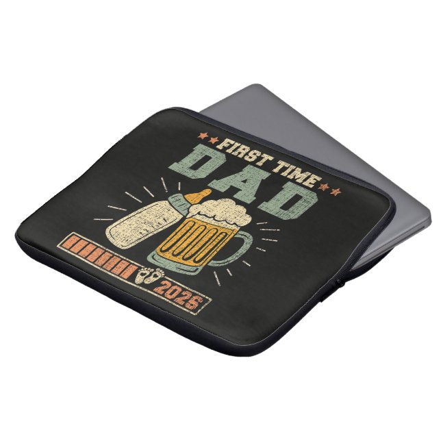First Time Dad 2026 Expecting Baby Funny Laptop Sleeve (Front Top)