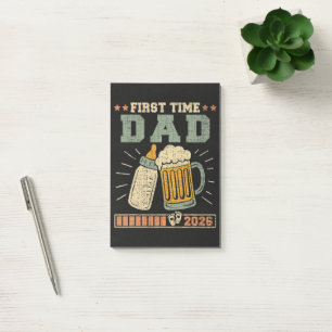 First Time Dad 2026 Expecting Baby Funny Post-it Notes