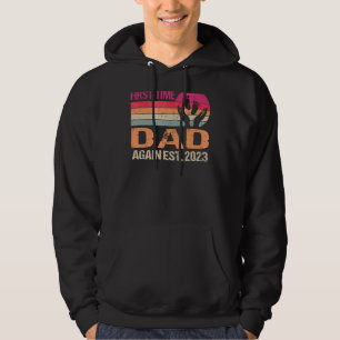 First Time Dad Again 2023 Vintage Hoodie