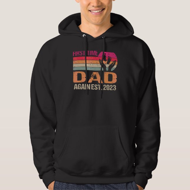 First Time Dad Again 2023 Vintage Hoodie (Front)