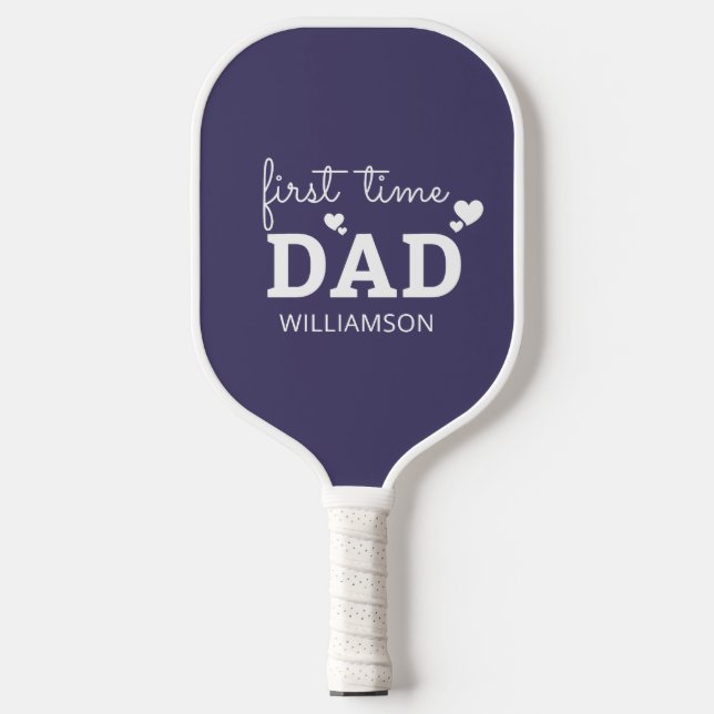 First time dad Fathers day gift for new dad Pickleball Paddle (Front)