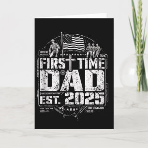 First Time Dad Patriotic Christian Cross Vintage U Card