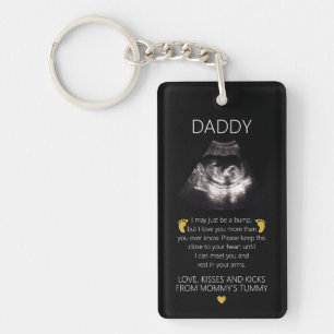 First Time Dad Ultrasound Pregnancy Announcement Key Ring