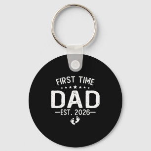 First Time Daddy New Dad Est 2026 Shirt Fathers Da Key Ring