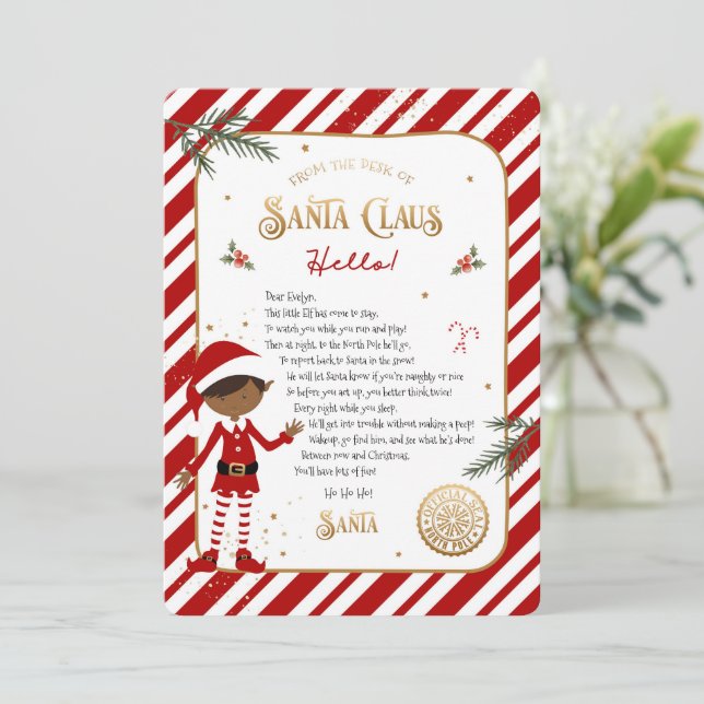 First Time Elf Arrival Welcome Letter (Standing Front)