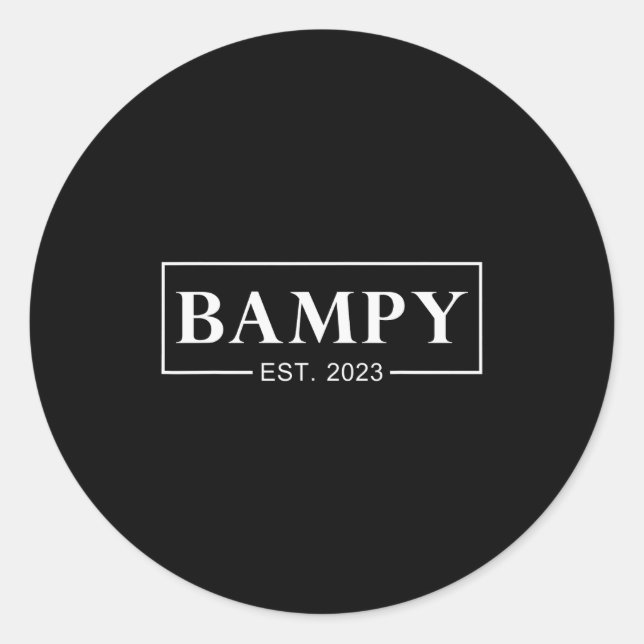 First Time Father For New Bampy Expecting Bampy 20 Classic Round Sticker (Front)