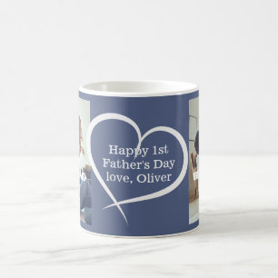 First-Time Father's Day Best Dad Ever 2 Photos Coffee Mug