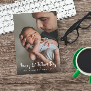 First Time Father's Day Photo Holiday Card