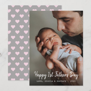 First Time Father's Day Photo Holiday Card