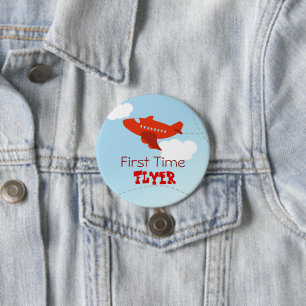 First Time Flyer 7.5 Cm Round Badge