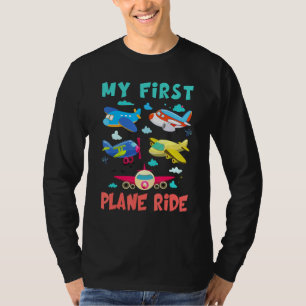 First Time Flying My First Airplane Ride  Boys Gir T-Shirt