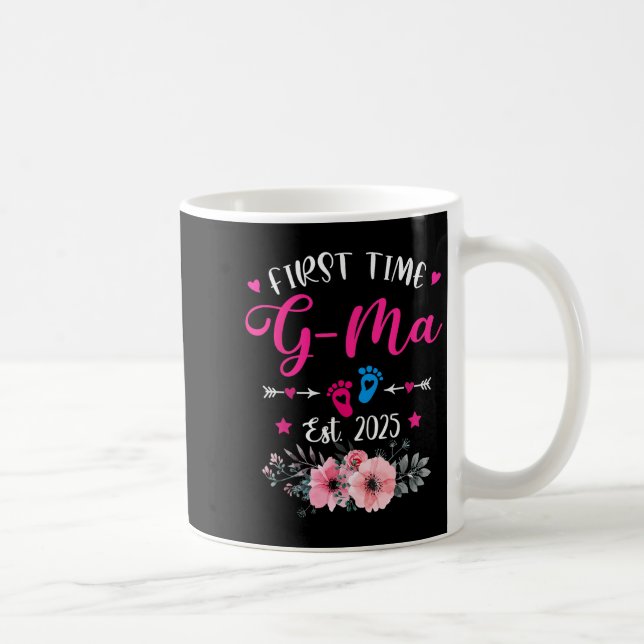 First Time G-ma 2025 Mother's Day Soon To Be Mom P Coffee Mug (Right)