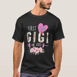 First Time Gigi Est. 2025 Promoted To New Grandma T-Shirt