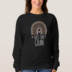 First Time Gram Pregnancy Announcement Leopard Rai Sweatshirt