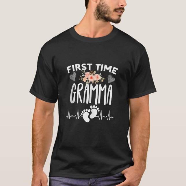 First Time GRAMMA Promoted To New Matching Family  T-Shirt (Front)