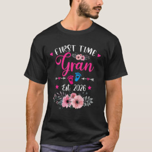 First Time Gran Est 2026 Soon to Be Mother's Day F T-Shirt