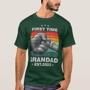 First Time Grandad Est 2022 Men Vintage First Time T-Shirt