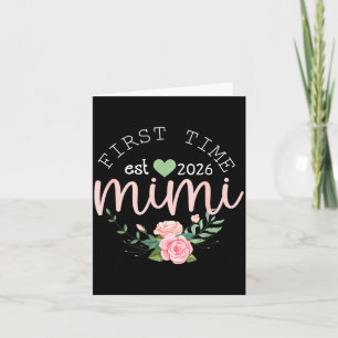First Time Grandma Est 2026 New Grandmother 1st Ti Card